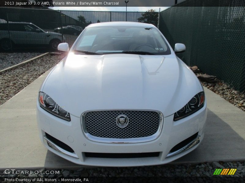 Polaris White / Barley/Warm Charcoal 2013 Jaguar XF 3.0 AWD