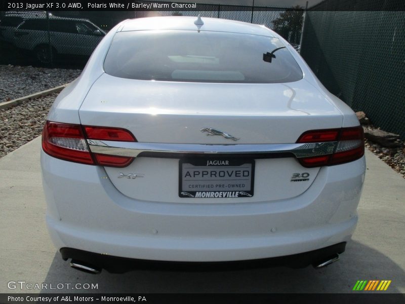 Polaris White / Barley/Warm Charcoal 2013 Jaguar XF 3.0 AWD