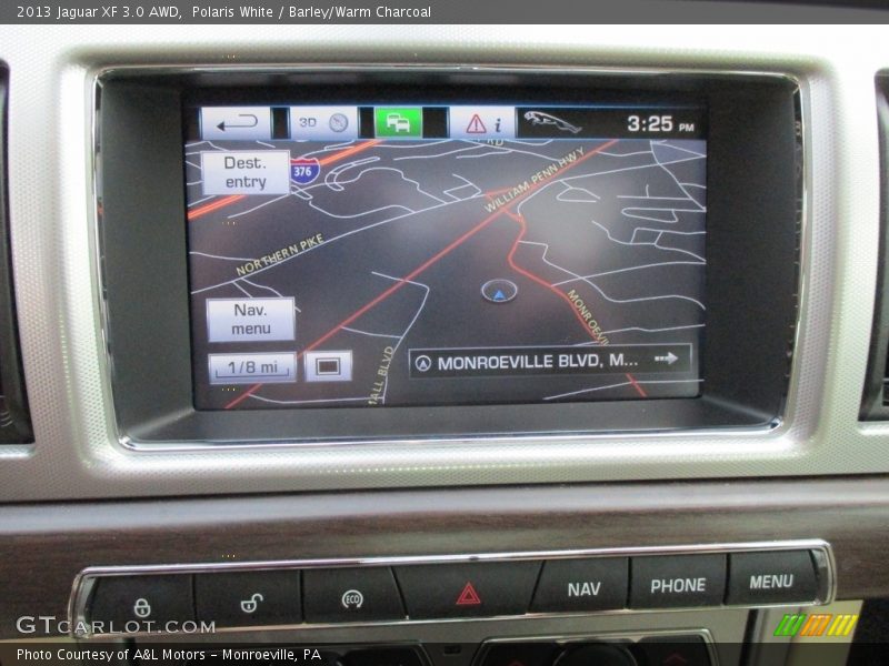 Polaris White / Barley/Warm Charcoal 2013 Jaguar XF 3.0 AWD