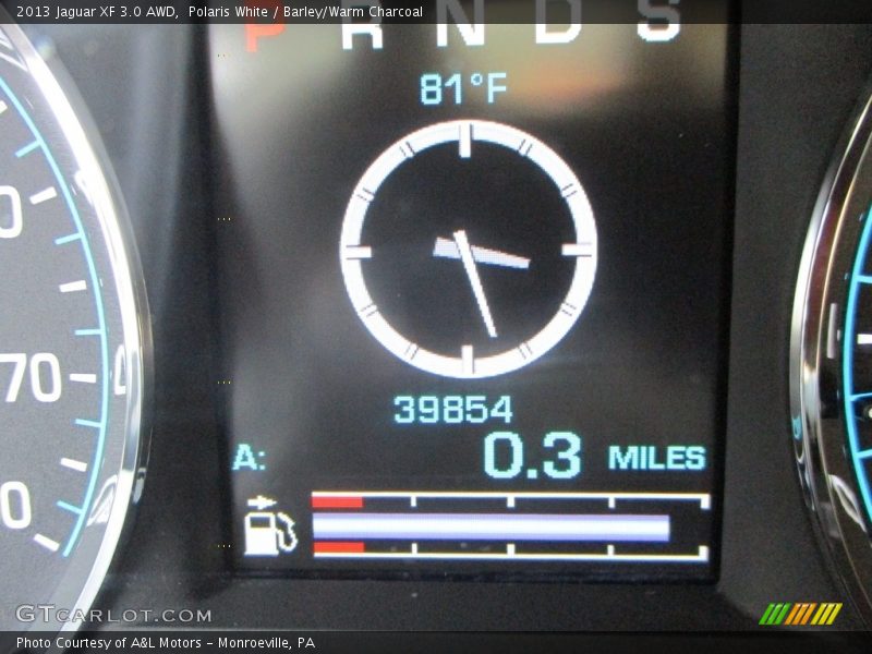 Polaris White / Barley/Warm Charcoal 2013 Jaguar XF 3.0 AWD