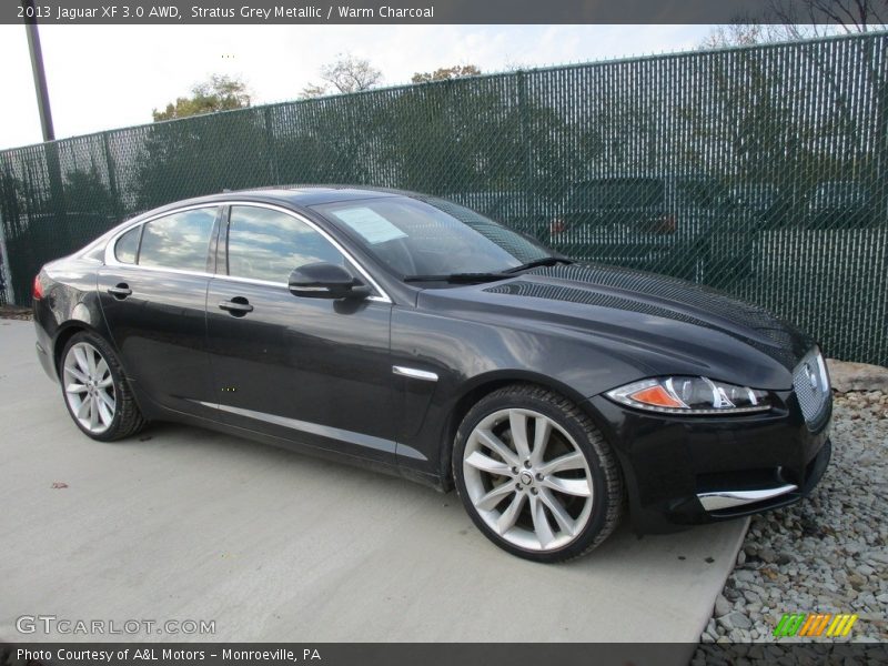 Stratus Grey Metallic / Warm Charcoal 2013 Jaguar XF 3.0 AWD