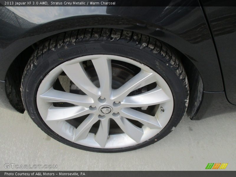 Stratus Grey Metallic / Warm Charcoal 2013 Jaguar XF 3.0 AWD