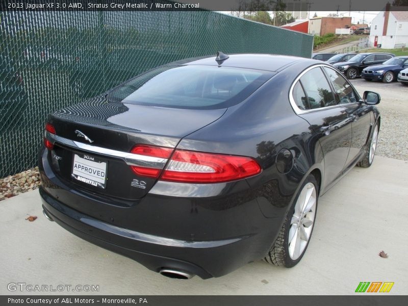 Stratus Grey Metallic / Warm Charcoal 2013 Jaguar XF 3.0 AWD