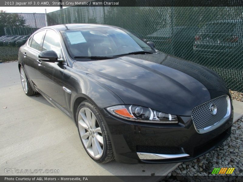 Stratus Grey Metallic / Warm Charcoal 2013 Jaguar XF 3.0 AWD