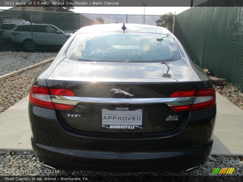 Stratus Grey Metallic / Warm Charcoal 2013 Jaguar XF 3.0 AWD