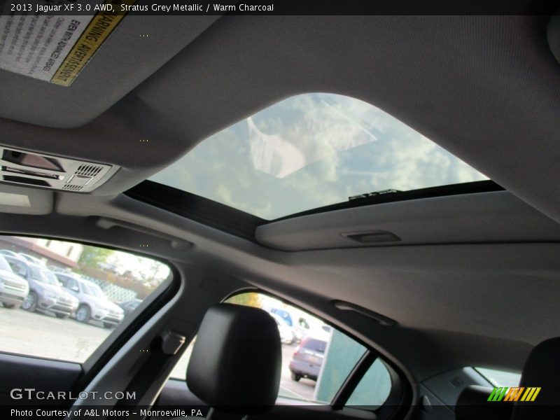 Stratus Grey Metallic / Warm Charcoal 2013 Jaguar XF 3.0 AWD