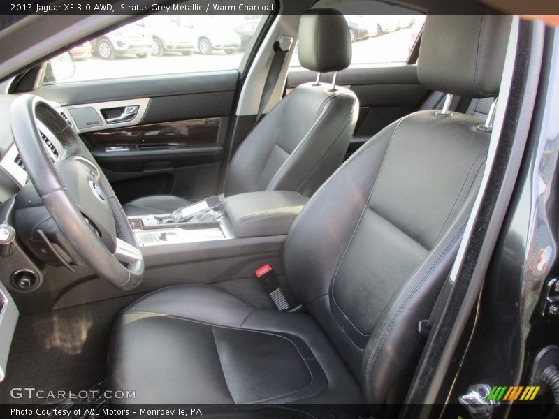 Stratus Grey Metallic / Warm Charcoal 2013 Jaguar XF 3.0 AWD