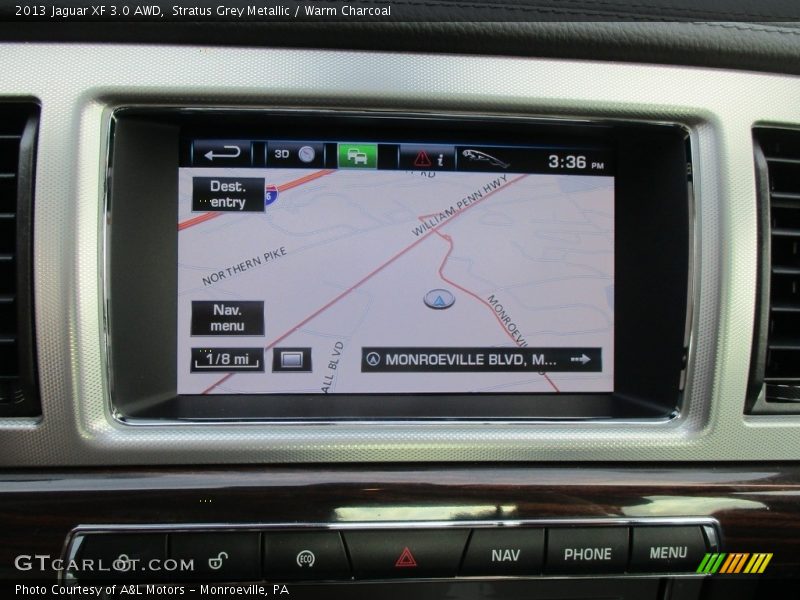 Stratus Grey Metallic / Warm Charcoal 2013 Jaguar XF 3.0 AWD