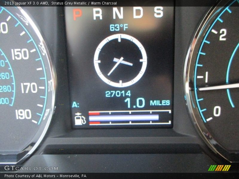 Stratus Grey Metallic / Warm Charcoal 2013 Jaguar XF 3.0 AWD