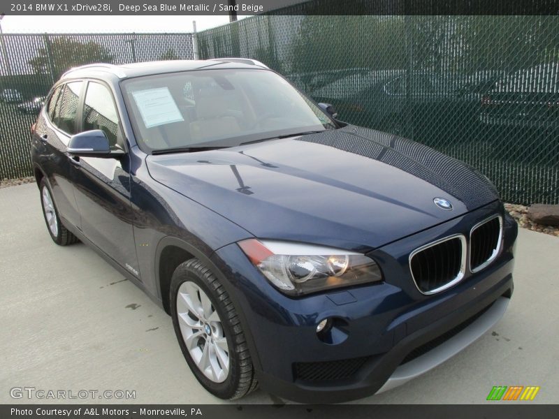 Deep Sea Blue Metallic / Sand Beige 2014 BMW X1 xDrive28i