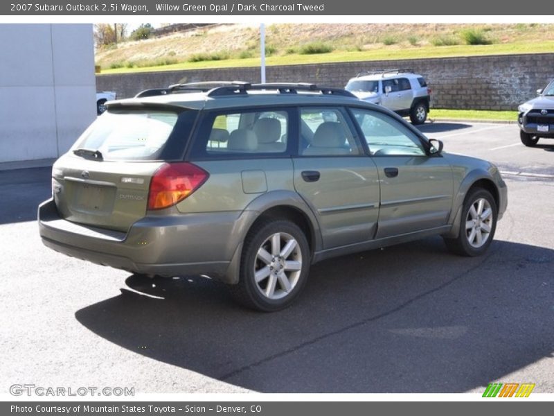 Willow Green Opal / Dark Charcoal Tweed 2007 Subaru Outback 2.5i Wagon