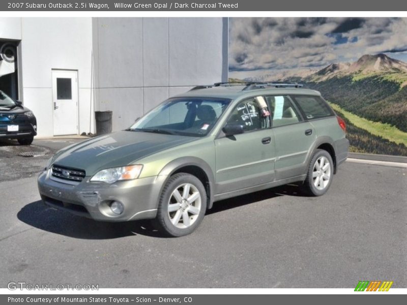 Willow Green Opal / Dark Charcoal Tweed 2007 Subaru Outback 2.5i Wagon