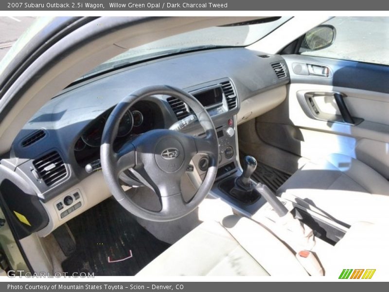 Willow Green Opal / Dark Charcoal Tweed 2007 Subaru Outback 2.5i Wagon