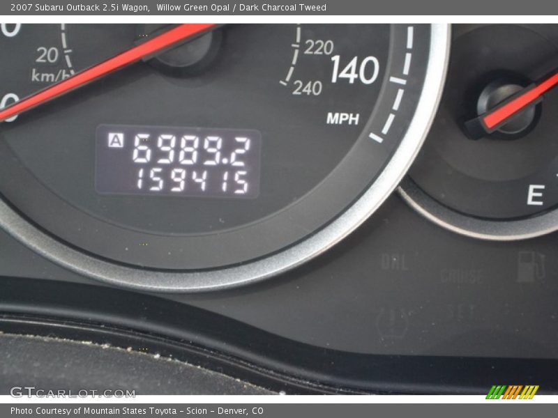 Willow Green Opal / Dark Charcoal Tweed 2007 Subaru Outback 2.5i Wagon