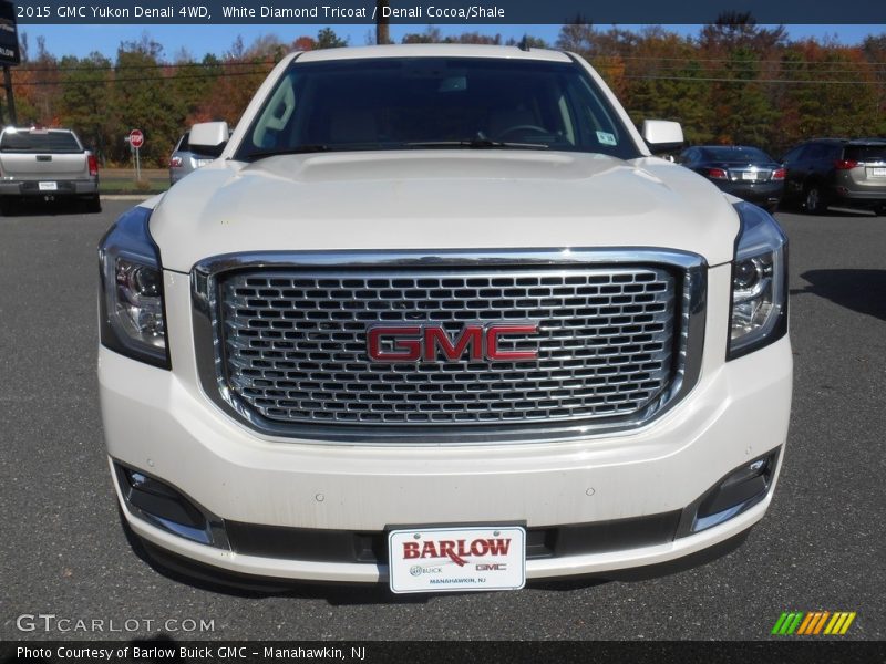 White Diamond Tricoat / Denali Cocoa/Shale 2015 GMC Yukon Denali 4WD