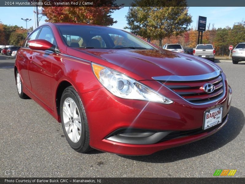Venetian Red / Camel 2014 Hyundai Sonata GLS
