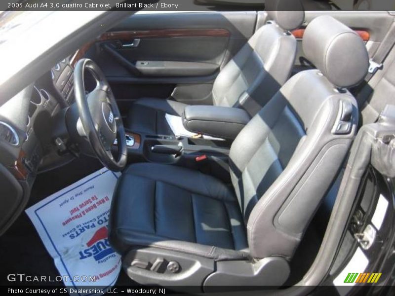 Brilliant Black / Ebony 2005 Audi A4 3.0 quattro Cabriolet