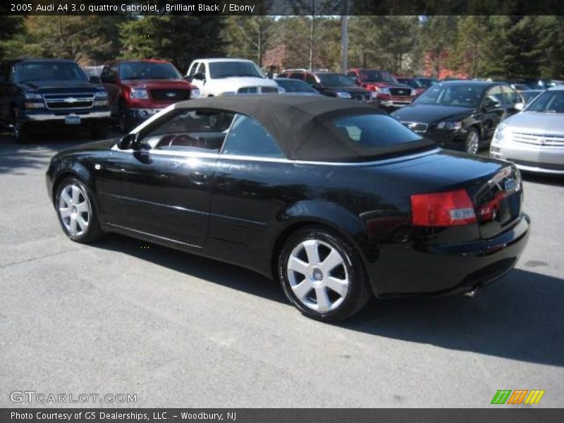 Brilliant Black / Ebony 2005 Audi A4 3.0 quattro Cabriolet