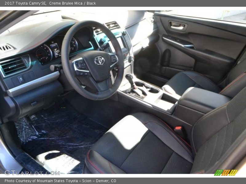 Creme Brulee Mica / Black 2017 Toyota Camry SE