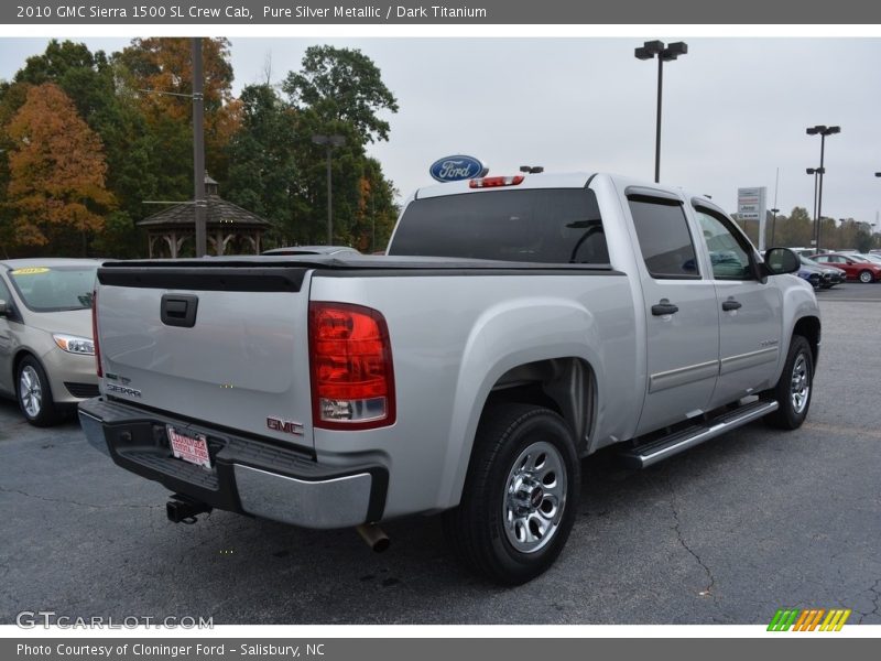 Pure Silver Metallic / Dark Titanium 2010 GMC Sierra 1500 SL Crew Cab