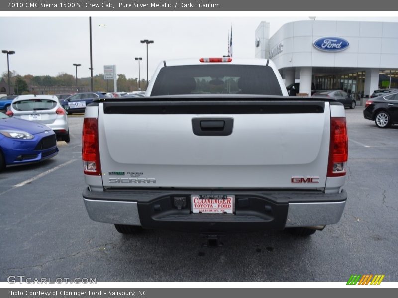 Pure Silver Metallic / Dark Titanium 2010 GMC Sierra 1500 SL Crew Cab