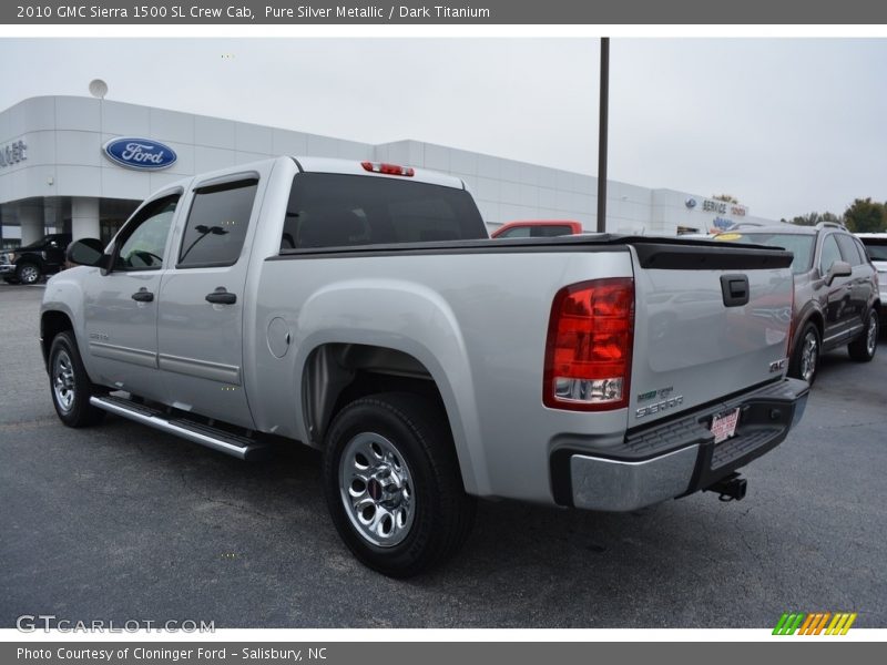 Pure Silver Metallic / Dark Titanium 2010 GMC Sierra 1500 SL Crew Cab