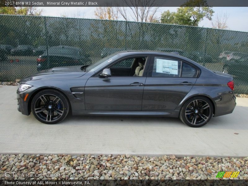 Mineral Grey Metallic / Black 2017 BMW M3 Sedan