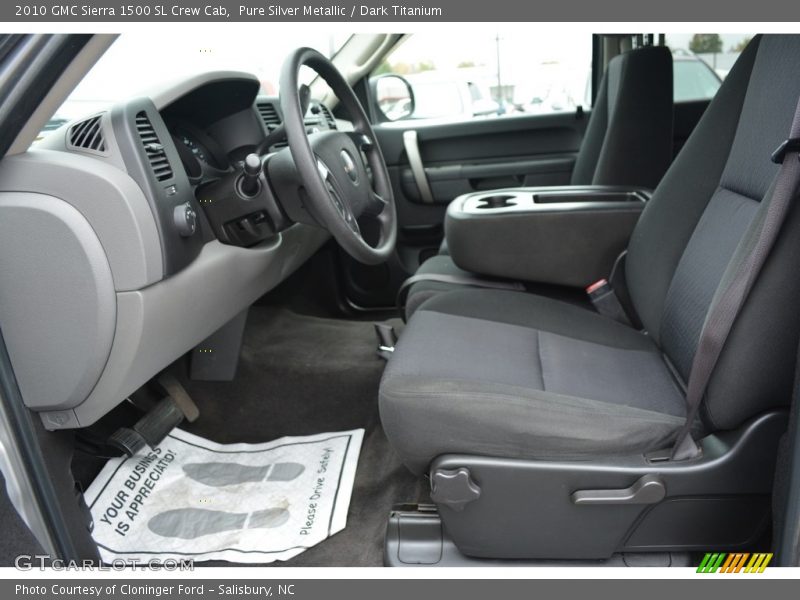 Pure Silver Metallic / Dark Titanium 2010 GMC Sierra 1500 SL Crew Cab