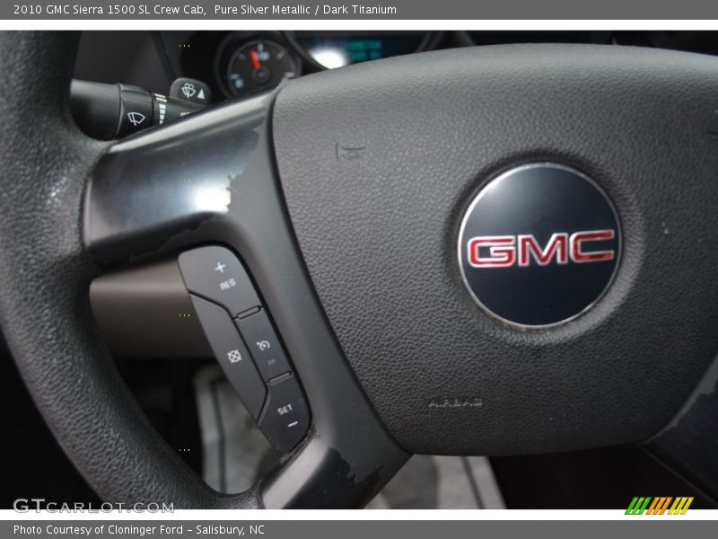 Pure Silver Metallic / Dark Titanium 2010 GMC Sierra 1500 SL Crew Cab