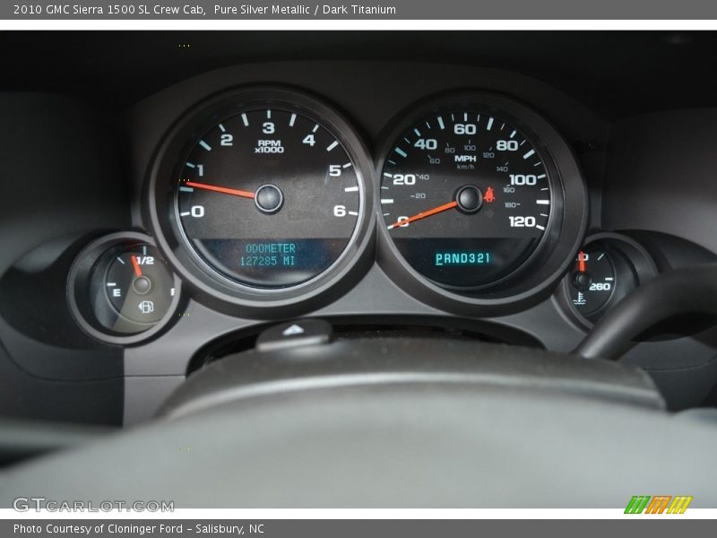 Pure Silver Metallic / Dark Titanium 2010 GMC Sierra 1500 SL Crew Cab