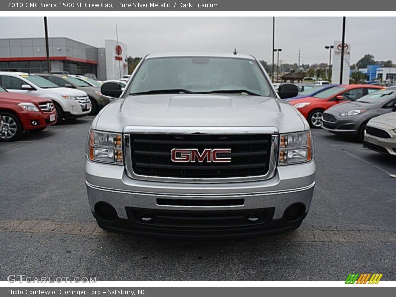 Pure Silver Metallic / Dark Titanium 2010 GMC Sierra 1500 SL Crew Cab