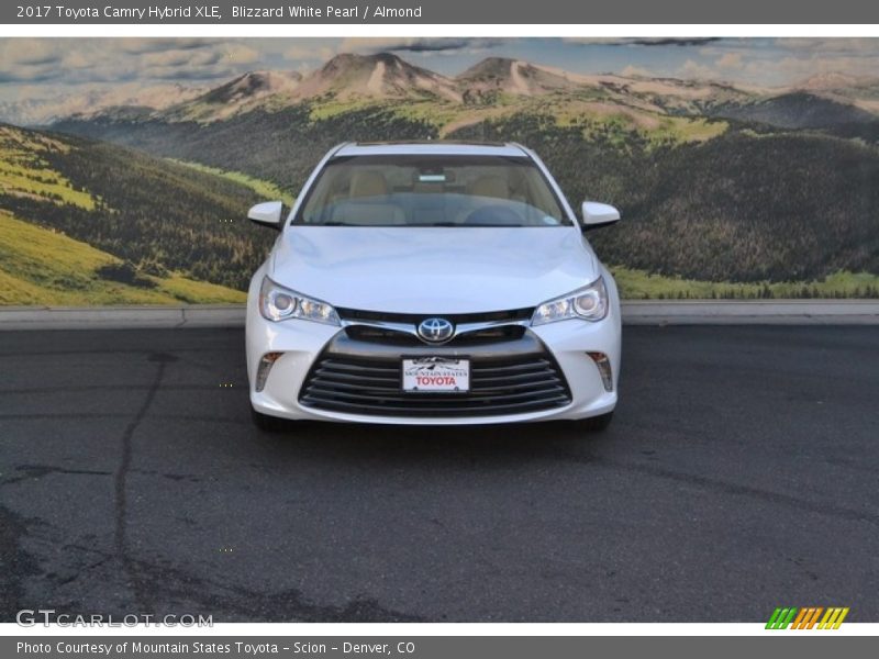 Blizzard White Pearl / Almond 2017 Toyota Camry Hybrid XLE