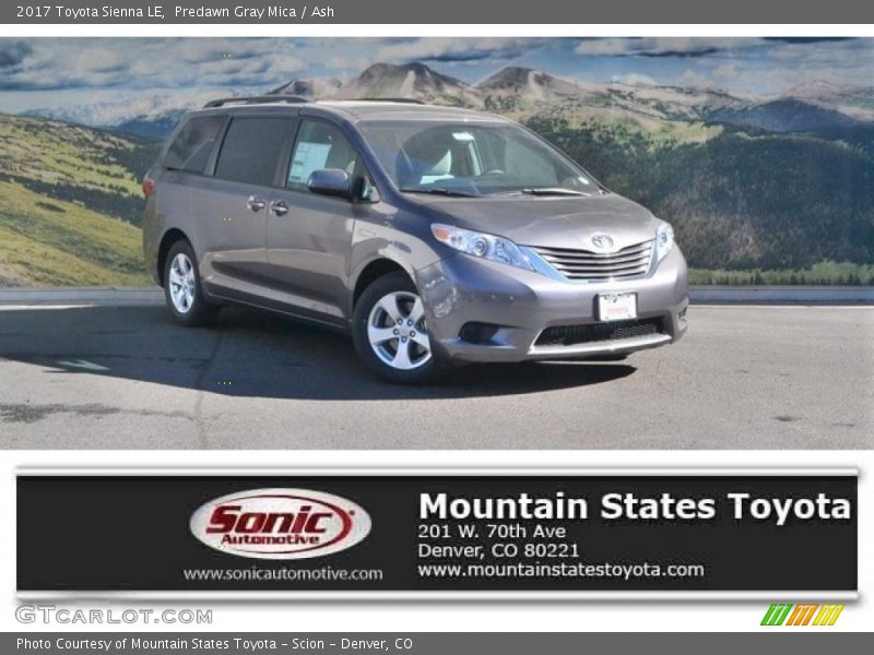 Predawn Gray Mica / Ash 2017 Toyota Sienna LE