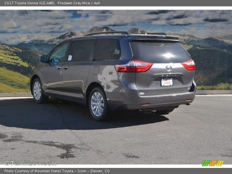 Predawn Gray Mica / Ash 2017 Toyota Sienna XLE AWD