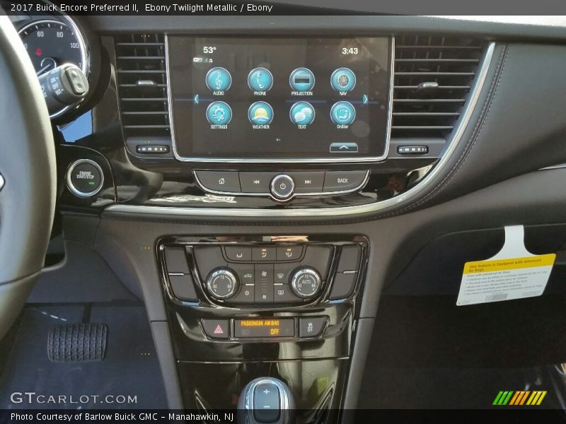 Ebony Twilight Metallic / Ebony 2017 Buick Encore Preferred II