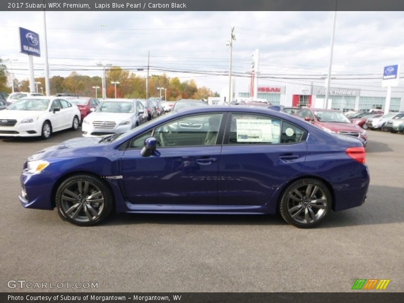 Lapis Blue Pearl / Carbon Black 2017 Subaru WRX Premium