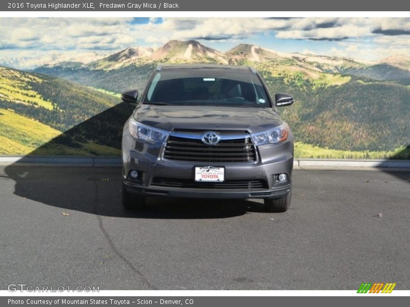 Predawn Gray Mica / Black 2016 Toyota Highlander XLE