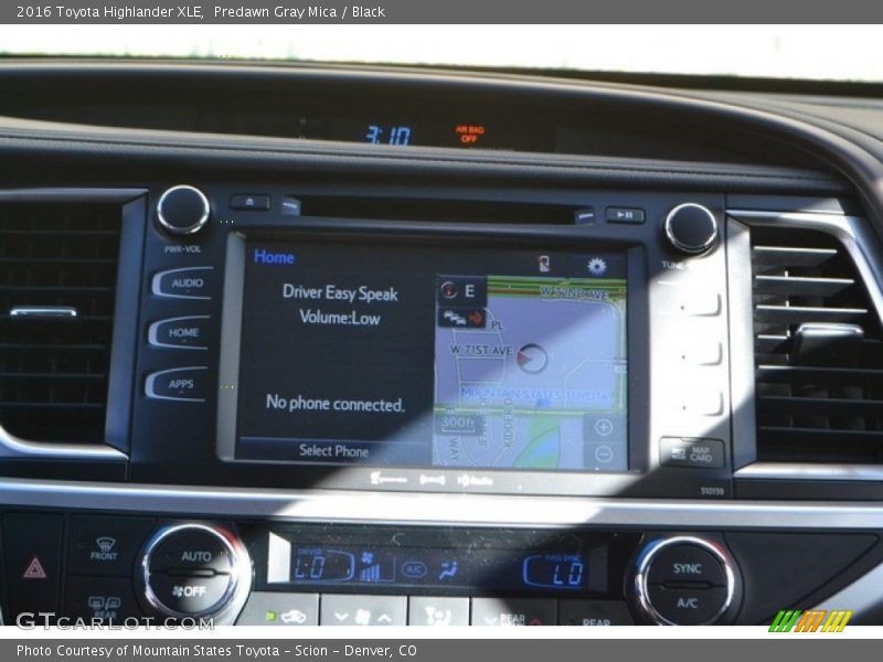 Predawn Gray Mica / Black 2016 Toyota Highlander XLE