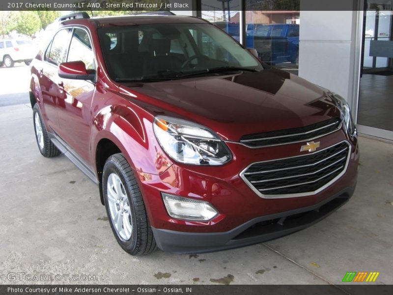 Siren Red Tintcoat / Jet Black 2017 Chevrolet Equinox LT AWD