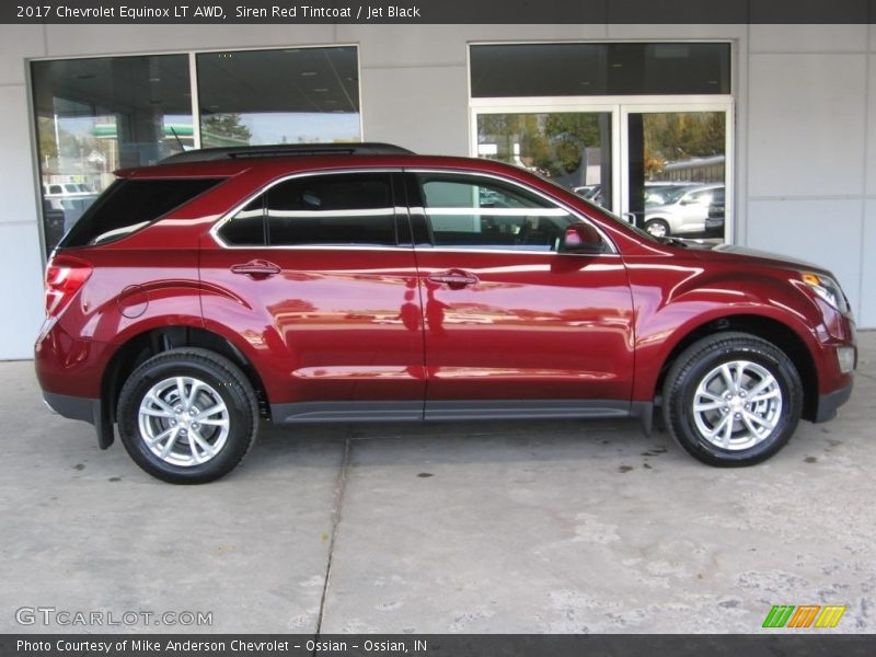 Siren Red Tintcoat / Jet Black 2017 Chevrolet Equinox LT AWD