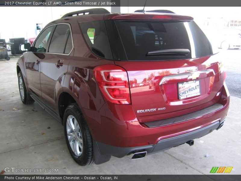 Siren Red Tintcoat / Jet Black 2017 Chevrolet Equinox LT AWD