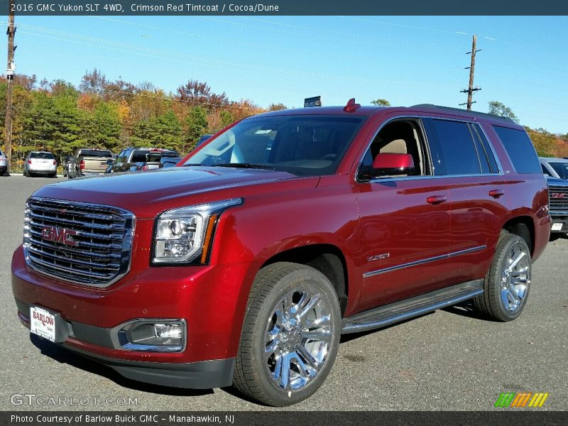 Crimson Red Tintcoat / Cocoa/Dune 2016 GMC Yukon SLT 4WD