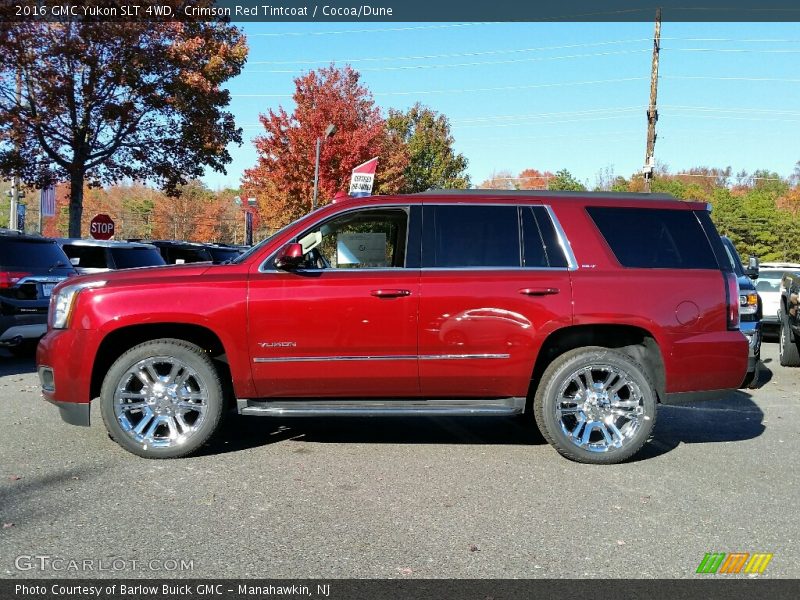 Crimson Red Tintcoat / Cocoa/Dune 2016 GMC Yukon SLT 4WD