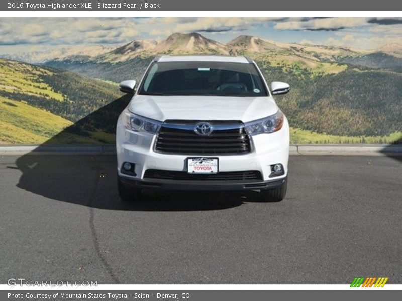 Blizzard Pearl / Black 2016 Toyota Highlander XLE