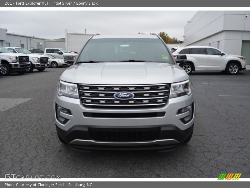Ingot Silver / Ebony Black 2017 Ford Explorer XLT