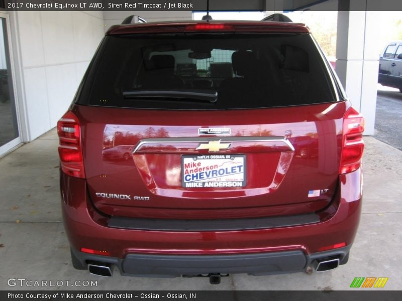 Siren Red Tintcoat / Jet Black 2017 Chevrolet Equinox LT AWD