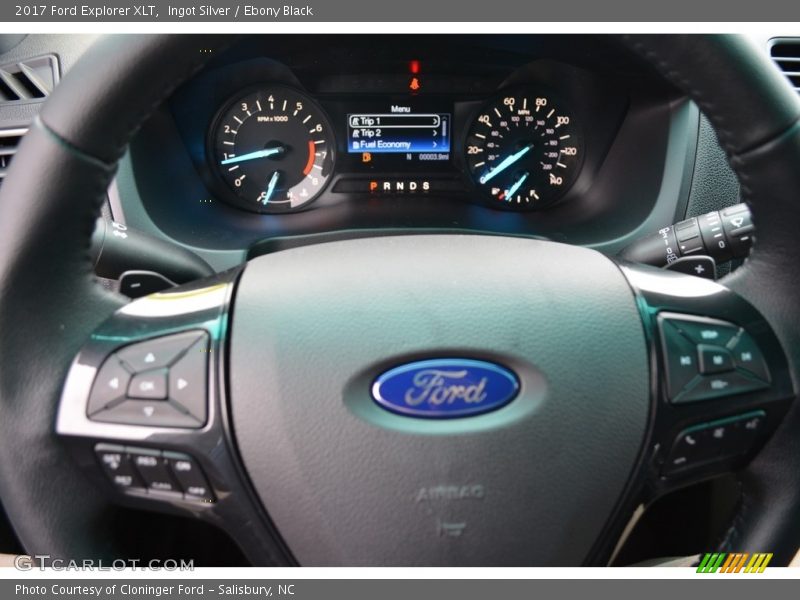 Ingot Silver / Ebony Black 2017 Ford Explorer XLT