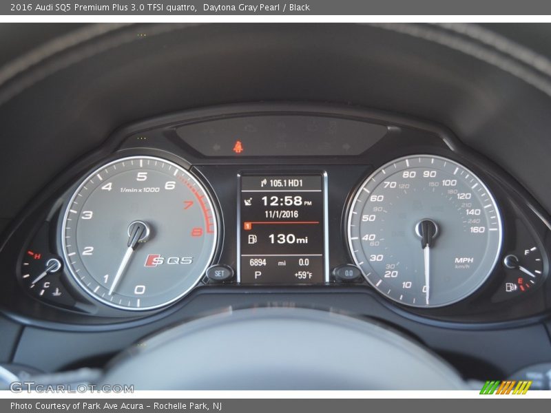 Daytona Gray Pearl / Black 2016 Audi SQ5 Premium Plus 3.0 TFSI quattro