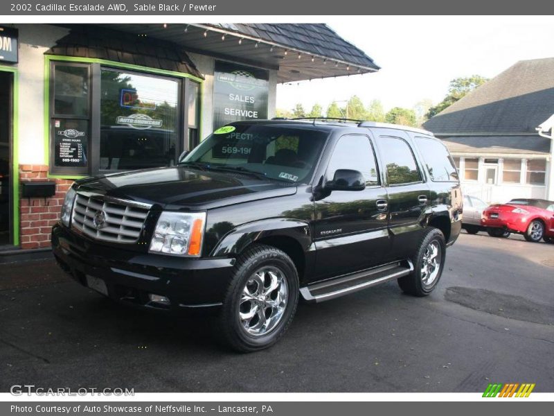 Sable Black / Pewter 2002 Cadillac Escalade AWD