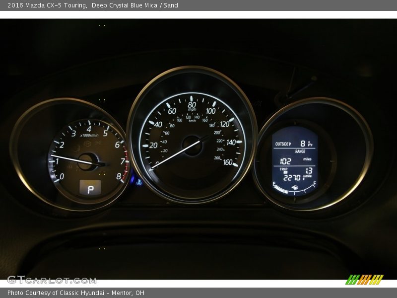Deep Crystal Blue Mica / Sand 2016 Mazda CX-5 Touring